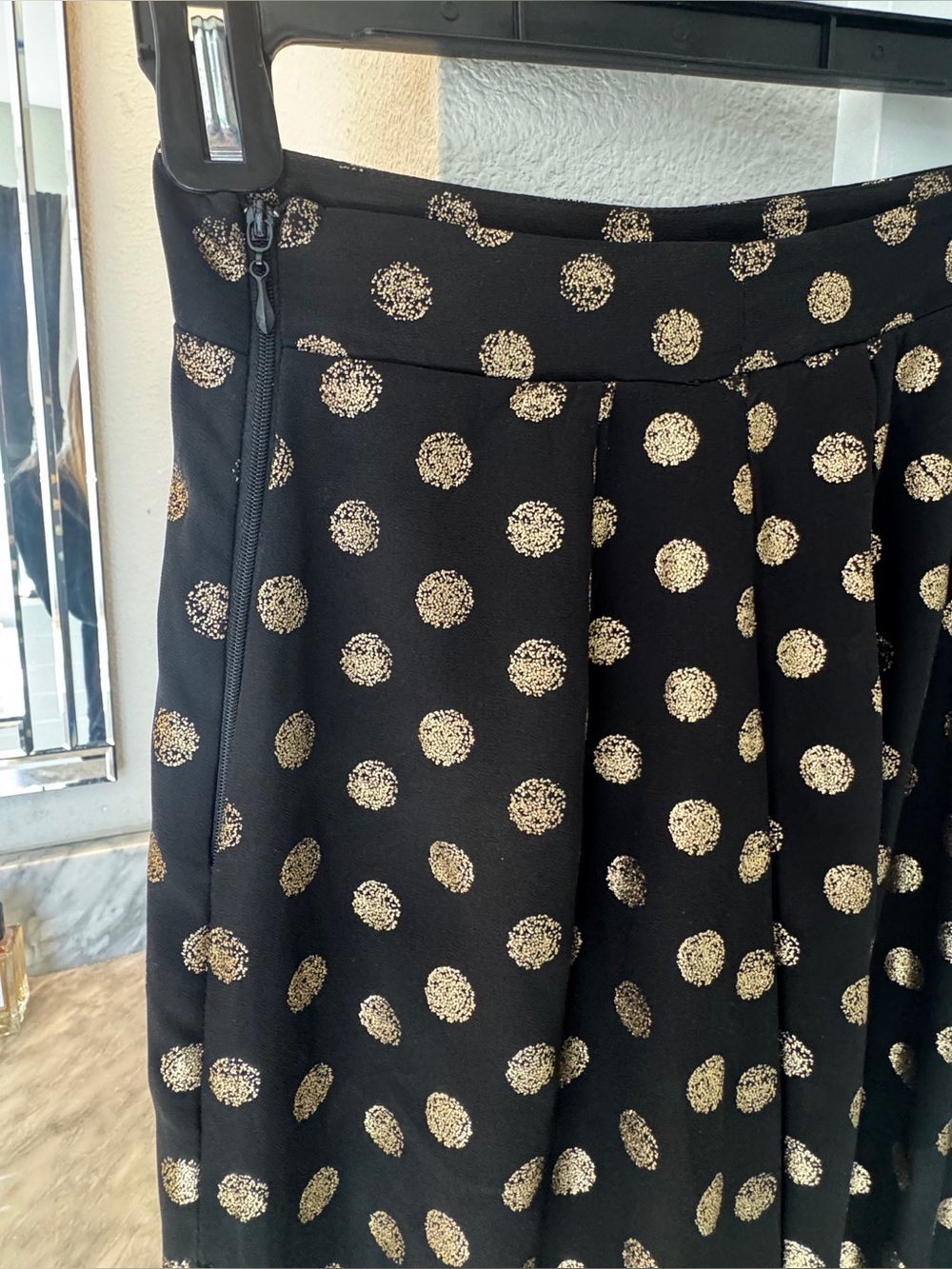 Show Me Your Mumu Campbell High Slit Pants Black Gold Polka Dot Wide Leg REVOLVE - Picture 3 of 9